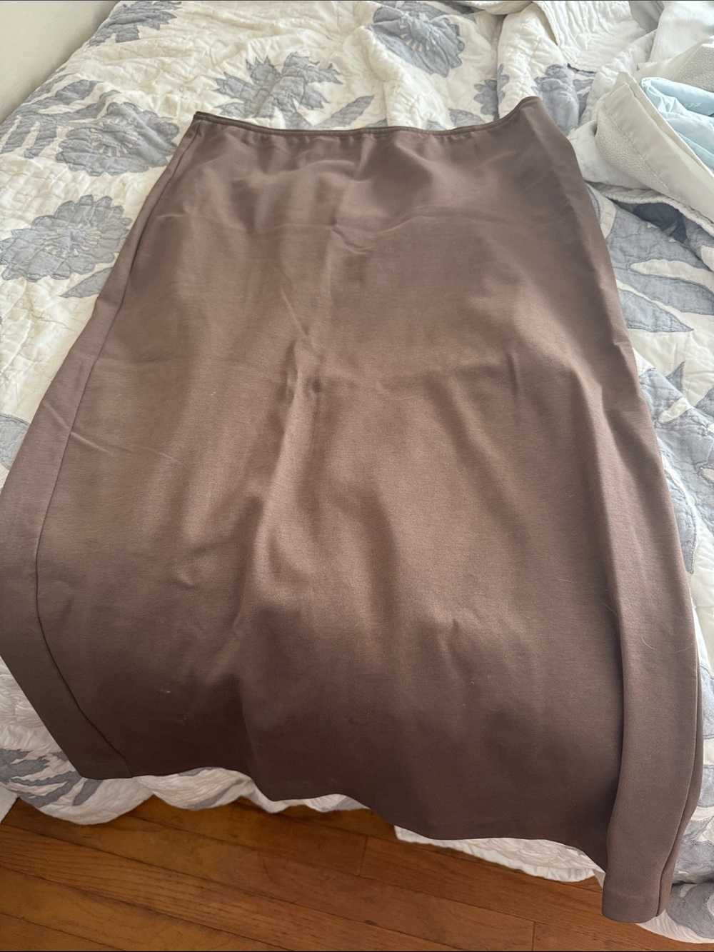 Everlane Taupe Midi Skirt